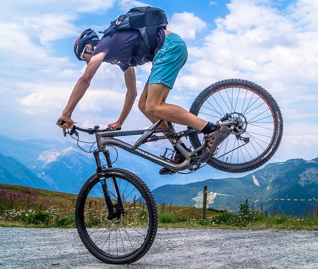 on bike